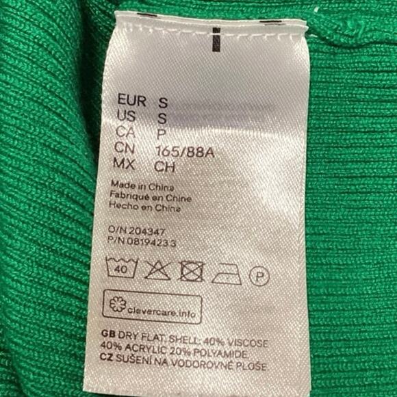 Divided by H&M Green Ribbed Knit Turtleneck Cropped Pullover Sweater Top Size S - Picture 4 of 4